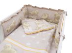   Mama Kiddies Sofie Dreams 5 részes babaágynemű 360°-os rácsvédővel világosbarna színben