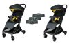 Mama Kiddies Easy Travel sport ikerbabakocsi fekete-sárga színben Mama Kiddies Easy Travel sport ikerbabakocsi fekete-sárga színben