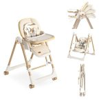   Mama Kiddies Baby Siesta 4az1-ben multifunkciós etetőszék bézs színben