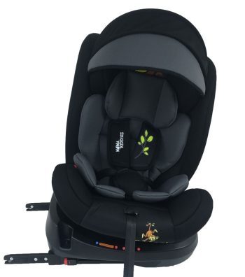 ISOFIX-es 360°-ban forgatható Mama Kiddies Rolling Safari biztonsági autósülés (0-36 kg) Lion mintával + ajándékok