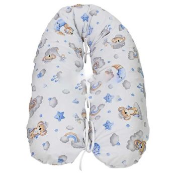 Pille szoptatós baba-mama párna - szivárványos, koalás mintával-fiús