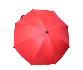 Univerzális esernyő/napernyő babakocsira - piros színben - 65 cm