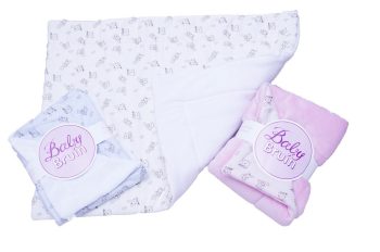 Bébi paplan flanel + soft bélelt 90x70 cm