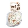 LOVI világító dinamikus szilikon cumi TEDDY LOVE 6-18 hó 2 db