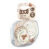LOVI világító dinamikus szilikon cumi TEDDY LOVE 18hó+ 2 db