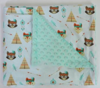 Minky nyári babapléd menta színben - 75 x 100 cm méretben Minky nyári babapléd menta színben - 75 x 100 cm méretben