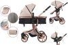 Mama Kiddies Sun Gold ELITE 3az1-ben babakocsi kiegészítőkkel bézs színben + Ajándék
