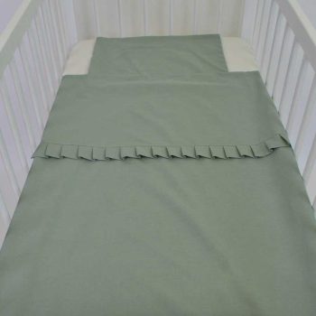 Fodros baba ágyneműhuzat – vintage zöld