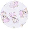 BabyBruin nyomott mintás textil pelenka, 2db - pink bárányos