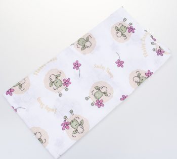 BabyBruin nyomott mintás textil pelenka, 2db - pink párnás