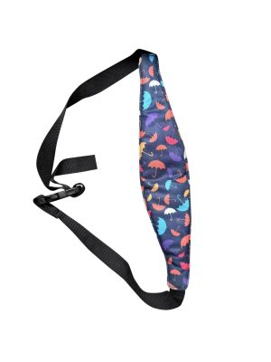 Mama Kiddies fejtámasz autósüléshez kék színben esernyős mintával