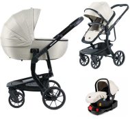  Mama Kiddies® Icon 4az1-ben multifunkciós babakocsi kiegészítőkkel bézs színben ISOFIX talppal + Ajándék
