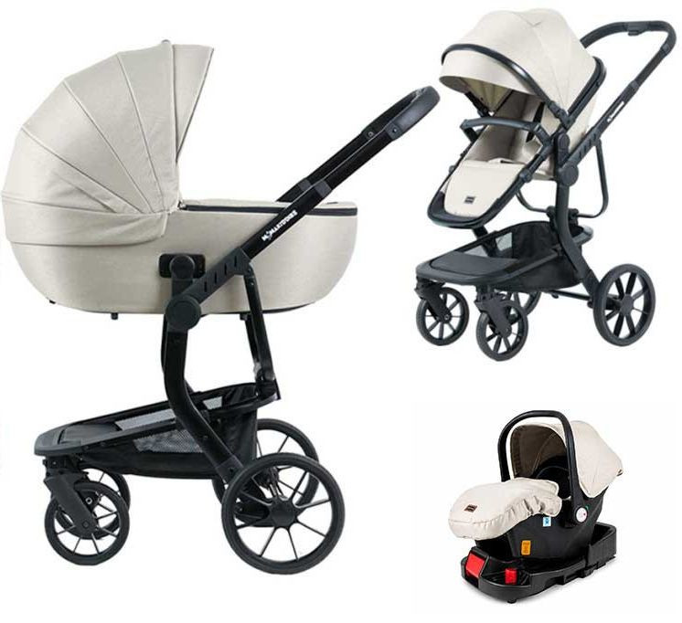 Mama Kiddies® Icon multifunkční kočárek 4 v 1 v béžové barvě