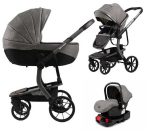 Mama Kiddies® Icon 4az1-ben multifunkciós babakocsi kiegészítőkkel szürke színben ISOFIX talppal + Ajándék Mama Kiddies® Icon 4az1-ben multifunkciós babakocsi kiegészítőkkel szürke színben ISOFIX talppal + Ajándék