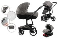   Mama Kiddies Icon 4az1-ben multifunkciós babakocsi kiegészítőkkel szürke színben ISOFIX talppal + Ajándék