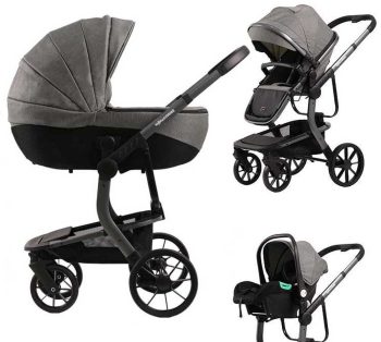 Mama Kiddies® Icon 3az1-ben multifunkciós babakocsi kiegészítőkkel szürke színben + Ajándék Mama Kiddies® Icon 3az1-ben multifunkciós babakocsi kiegészítőkkel szürke színben + Ajándék