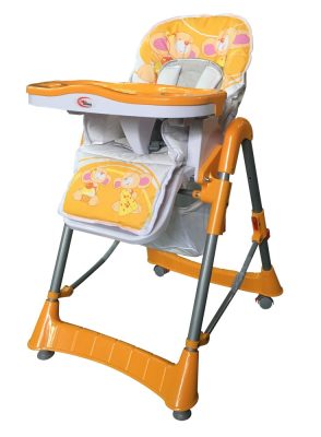 Mama Kiddies ProComfort narancs színű, állatkás multifunkciós etetőszék + Ajándék