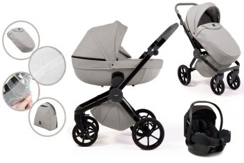 Mama Kiddies Luxor 3az1-ben multifunkciós babakocsi Silver színben kiegészítőkkel +Ajándék