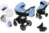 Mama Kiddies Tüvi 3az1-ben multifunkciós babakocsi Baby Blue színben kiegészítőkkel +Ajándék Mama Kiddies Tüvi 3az1-ben multifunkciós babakocsi Baby Blue színben kiegészítőkkel +Ajándék