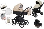   Mama Kiddies Tüvi 3az1-ben multifunkciós babakocsi Milky színben kiegészítőkkel +Ajándék
