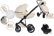   Mama Kiddies Max 500 3az1-ben multifunkciós babakocsi Almond Milk színben kiegészítőkkel + Ajándék