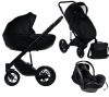 Mama Kiddies® Max 500 3az1-ben multifunkciós babakocsi fekete színben kiegészítőkkel + Ajándék