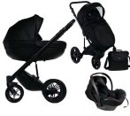 Mama Kiddies® Max 500 3az1-ben multifunkciós babakocsi fekete színben kiegészítőkkel + Ajándék Mama Kiddies® Max 500 3az1-ben multifunkciós babakocsi fekete színben kiegészítőkkel + Ajándék