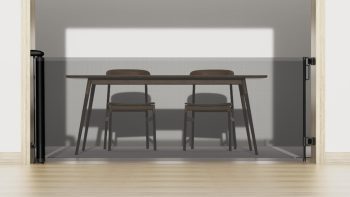 Mama Kiddies Rolling Safe kihúzható biztonsági kapu fekete színben Mama Kiddies Rolling Safe kihúzható biztonsági kapu fekete színben