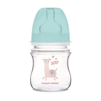 Canpol babies EasyStart anti-kólikás cumisüveg EXOTIC ANIMALS 120ml zöld Canpol babies EasyStart anti-kólikás cumisüveg EXOTIC ANIMALS 120ml zöld