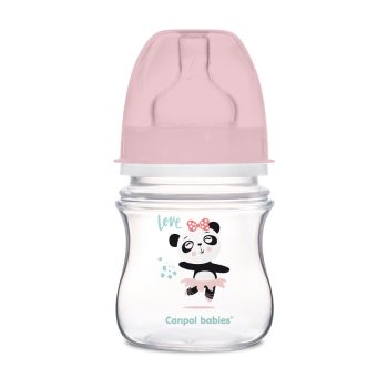 Canpol babies EasyStart anti-kólikás cumisüveg EXOTIC ANIMALS 120ml rózsaszín Canpol babies EasyStart anti-kólikás cumisüveg EXOTIC ANIMALS 120ml rózsaszín