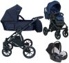 Mama Kiddies® Gino 3az1-ben multifunkciós babakocsi kiegészítőkkel kék színben Mama Kiddies® Gino 3az1-ben multifunkciós babakocsi kiegészítőkkel kék színben