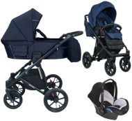  Mama Kiddies® Gino 3az1-ben multifunkciós babakocsi kiegészítőkkel kék színben