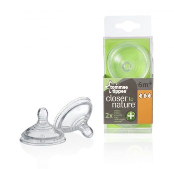 2 db Gyors folyású Anti-colic plus Tommee Tippee cumisüveg cumi