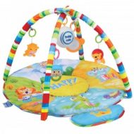   BOXING DAY - Baby Mix kerek repülő állatkás játszószőnyeg - kék szafaris mintával