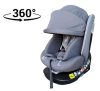 ISOFIX-es 360°-ban forgatható Mama Kiddies iSize Capry biztonsági autósülés (40 -150 cm) szürke színben + Ajándék