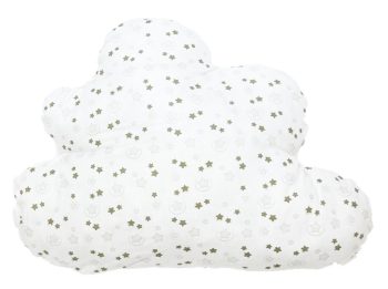 BabyBruin Felhő alakú párna - fehér csillagos
