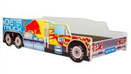   Mama Kiddies 140x70-as gyerekágy Monster Truck dizájnnal - matraccal
