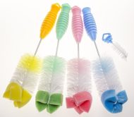 Baby Bruin szivacsos cumiüveg tisztító kefe - sárga