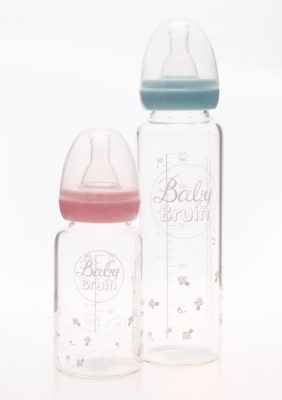 BabyBruin borosilicate üveg cumisüveg 120ml - rózsaszín