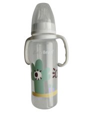   1 db Baby Bruin fogantyús cumisüveg 240 ml + Ajándék - fehér színben