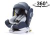 ISOFIX-es 360°-ban forgatható Mama Kiddies Murphy biztonsági autósülés (0-36 kg) grey színben ajándék napvédővel