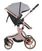Mama Kiddies® Sun Grey ELITE 3az1-ben multifunkciós babakocsi kiegészítőkkel világosszürke színben + Ajándék