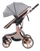 Mama Kiddies® Sun Grey ELITE 3az1-ben multifunkciós babakocsi kiegészítőkkel világosszürke színben + Ajándék