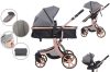 Mama Kiddies Sun Grey ELITE 3az1-ben babakocsi kiegészítőkkel szürke színben + Ajándék Mama Kiddies Sun Grey ELITE 3az1-ben babakocsi kiegészítőkkel szürke színben + Ajándék