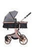 Mama Kiddies® Sun Grey ELITE 3az1-ben multifunkciós babakocsi kiegészítőkkel szürke színben + Ajándék