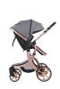 Mama Kiddies® Sun Grey ELITE 3az1-ben multifunkciós babakocsi kiegészítőkkel szürke színben + Ajándék
