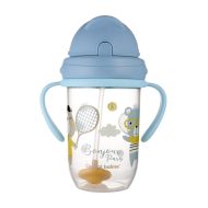   Canpol babies Súlyozott szívószálas itatópohár BONJOUR PARIS 270ml kék