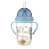 Canpol babies Súlyozott szívószálas itatópohár BONJOUR PARIS 270ml kék