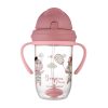 Canpol babies Súlyozott szívószálas itatópohár BONJOUR PARIS 270ml piros