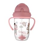   Canpol babies Súlyozott szívószálas itatópohár BONJOUR PARIS 270ml piros